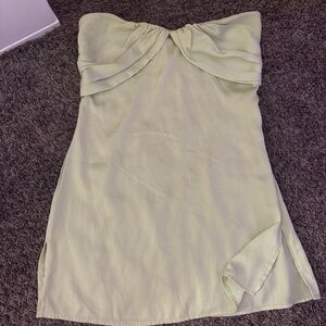 Princess Polly Strapless Dress in Soft Green